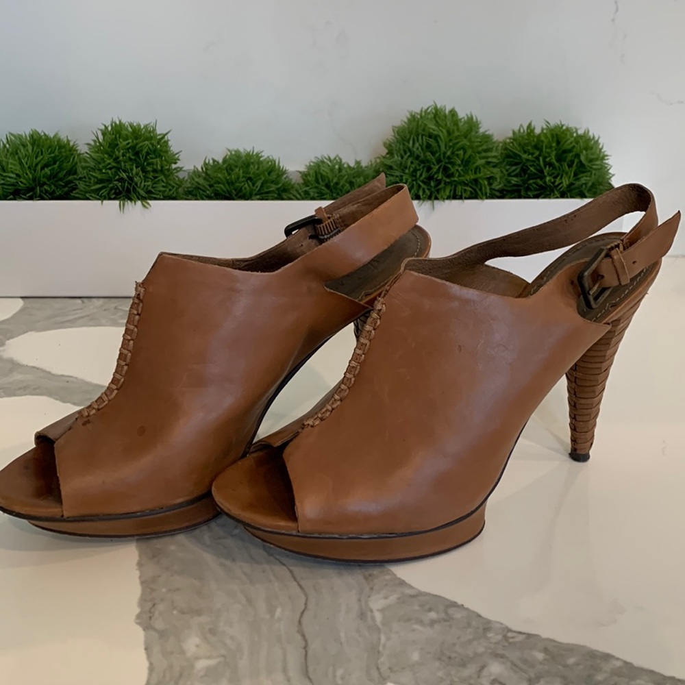 Platform Leather Heels - image 1